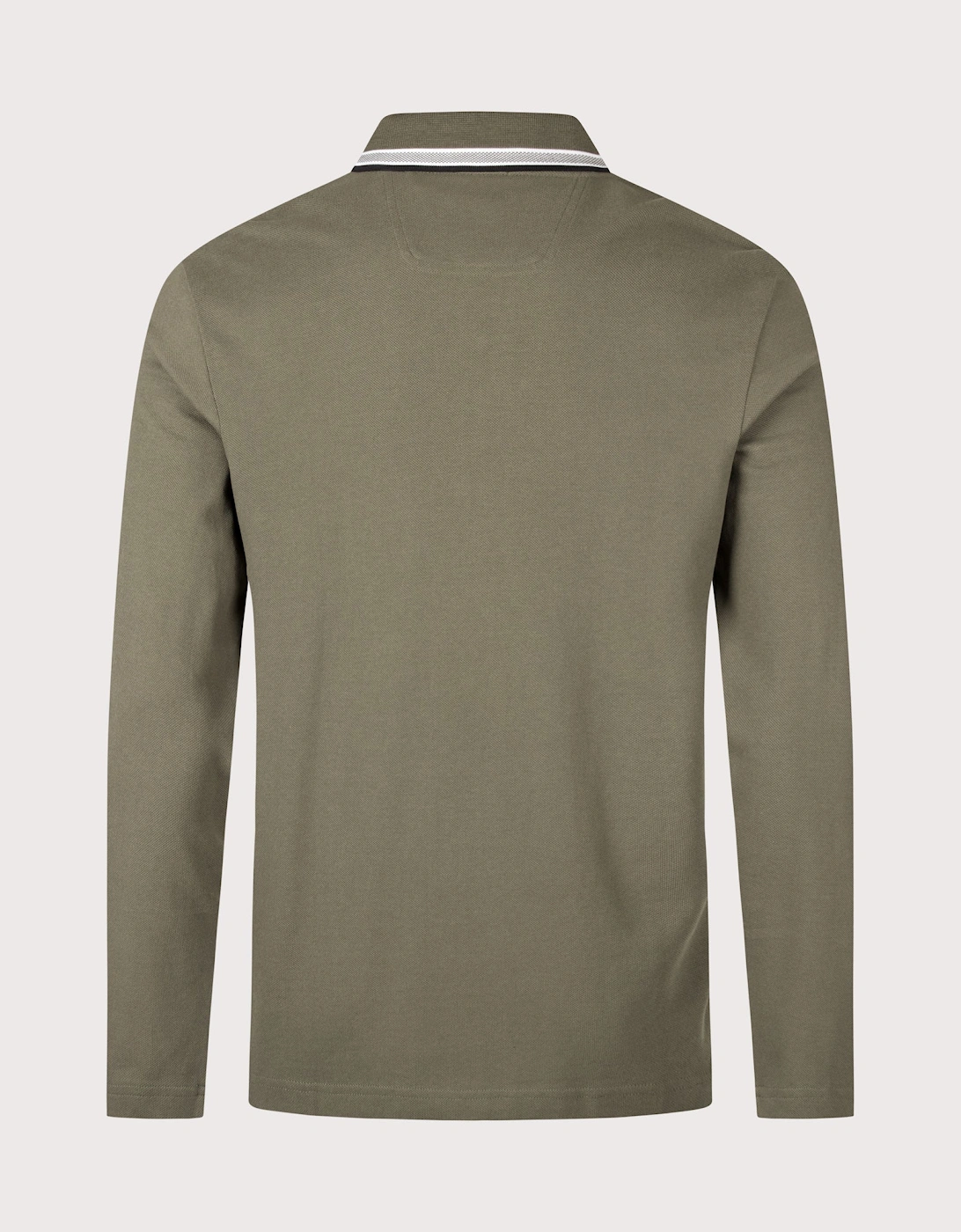 Regular Fit Plisy Long Sleeve Polo Shirt