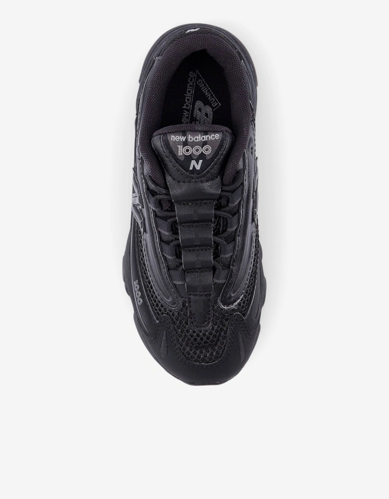New Balance Kids 1000 Lace Trainers in Black