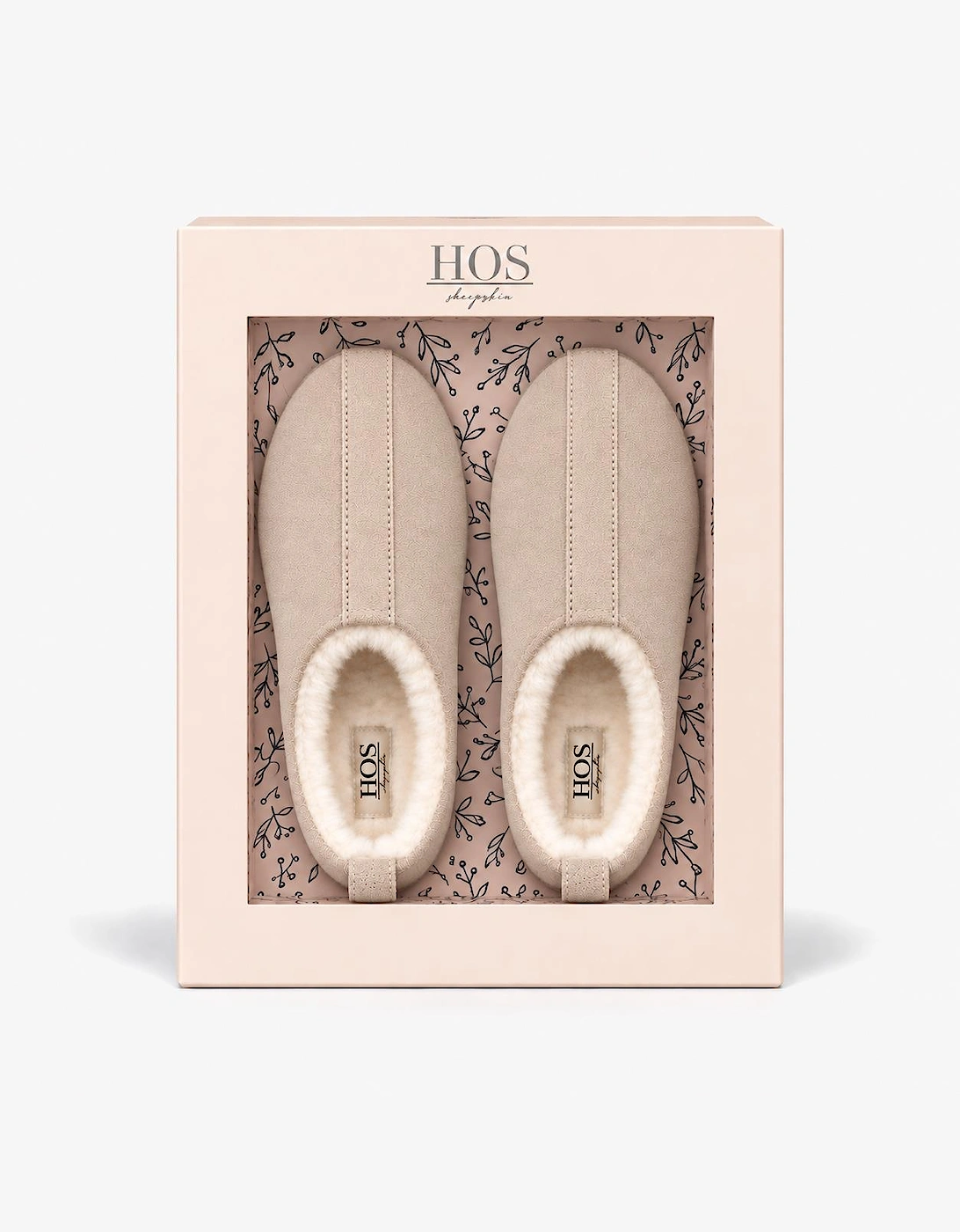 HOS Sheepskin PIXIE Womens Full Slippers Stone
