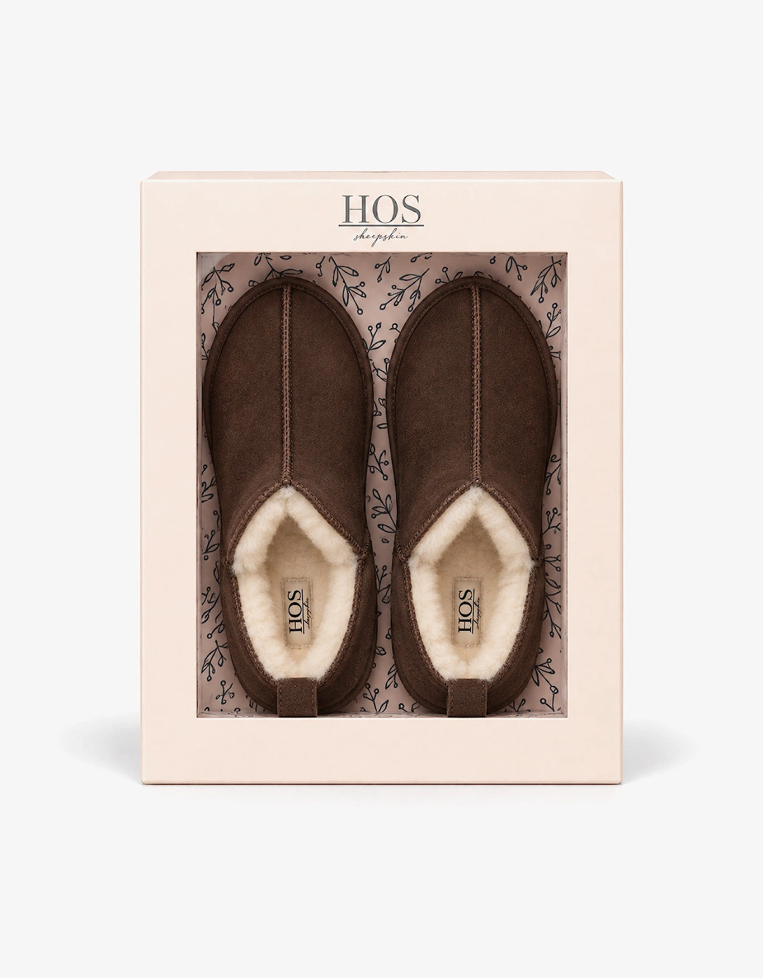 HOS Sheepskin TIA Womens Slipper Boots Espresso