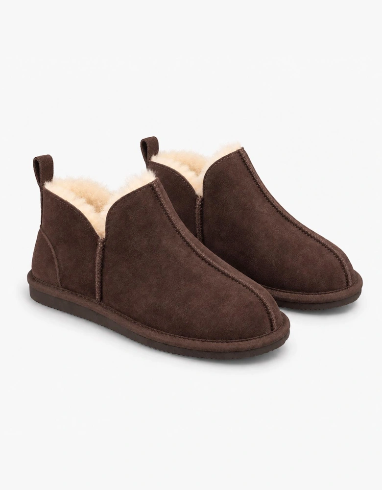 HOS Sheepskin TIA Womens Slipper Boots Espresso
