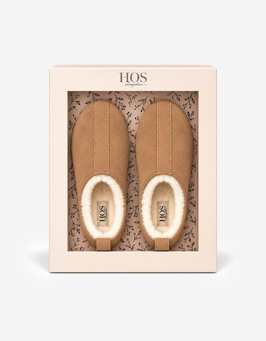 HOS Sheepskin PIXIE Womens Full Slippers Chestnut