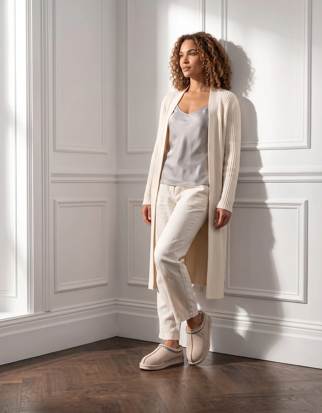 HOS Sheepskin BELLA Womens Mules Stone