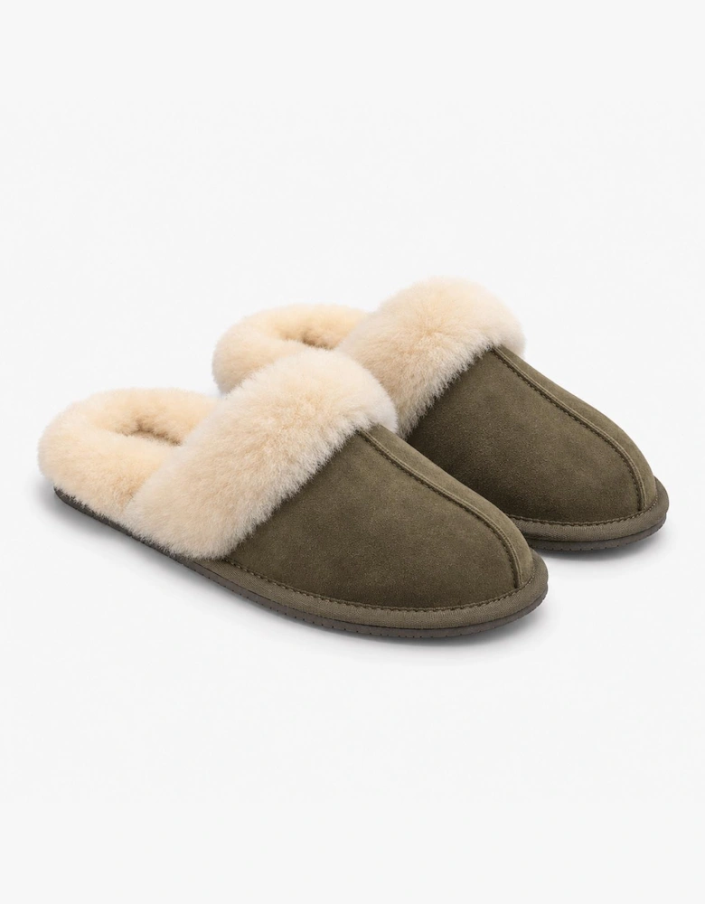 HOS Sheepskin AYLA Womens Mules Olive