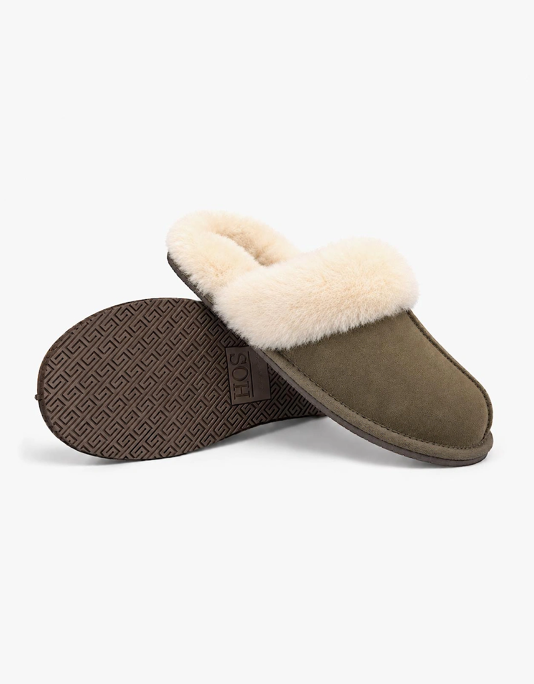 HOS Sheepskin AYLA Womens Mules Olive