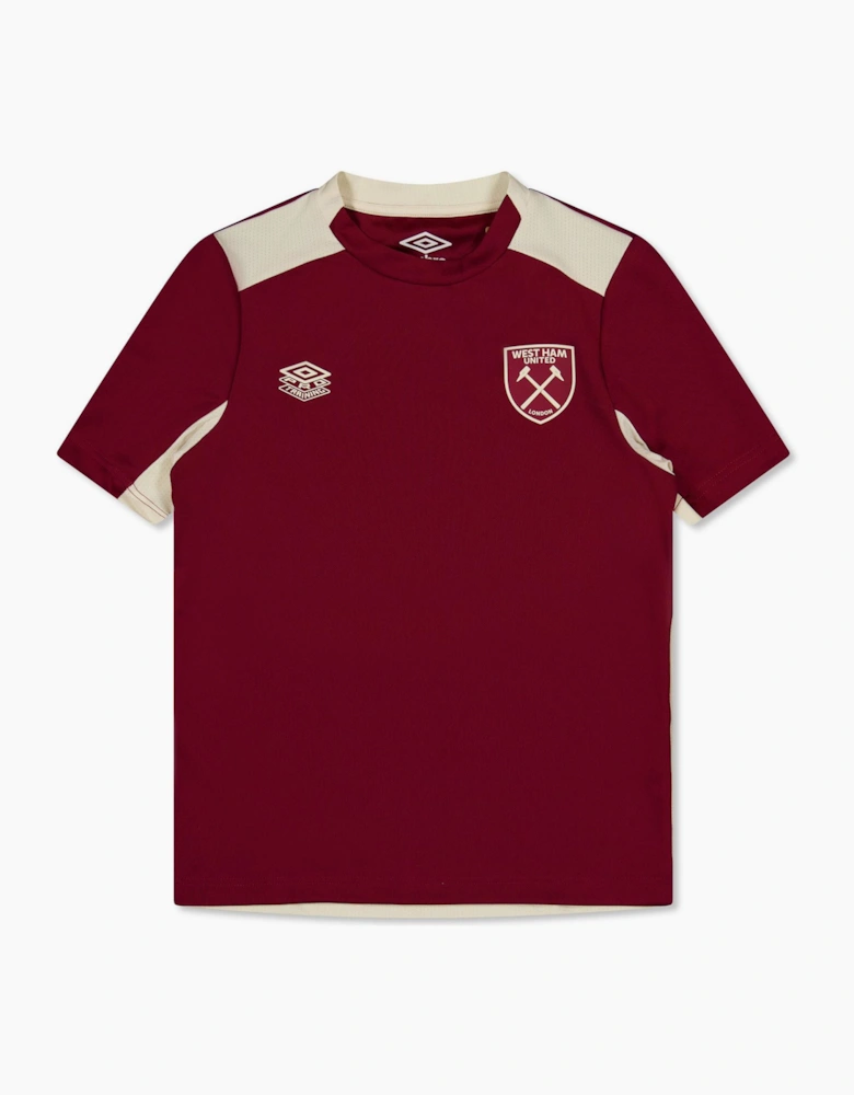 West Ham United FC Junior Crew Neck Short Sleeve Jersey