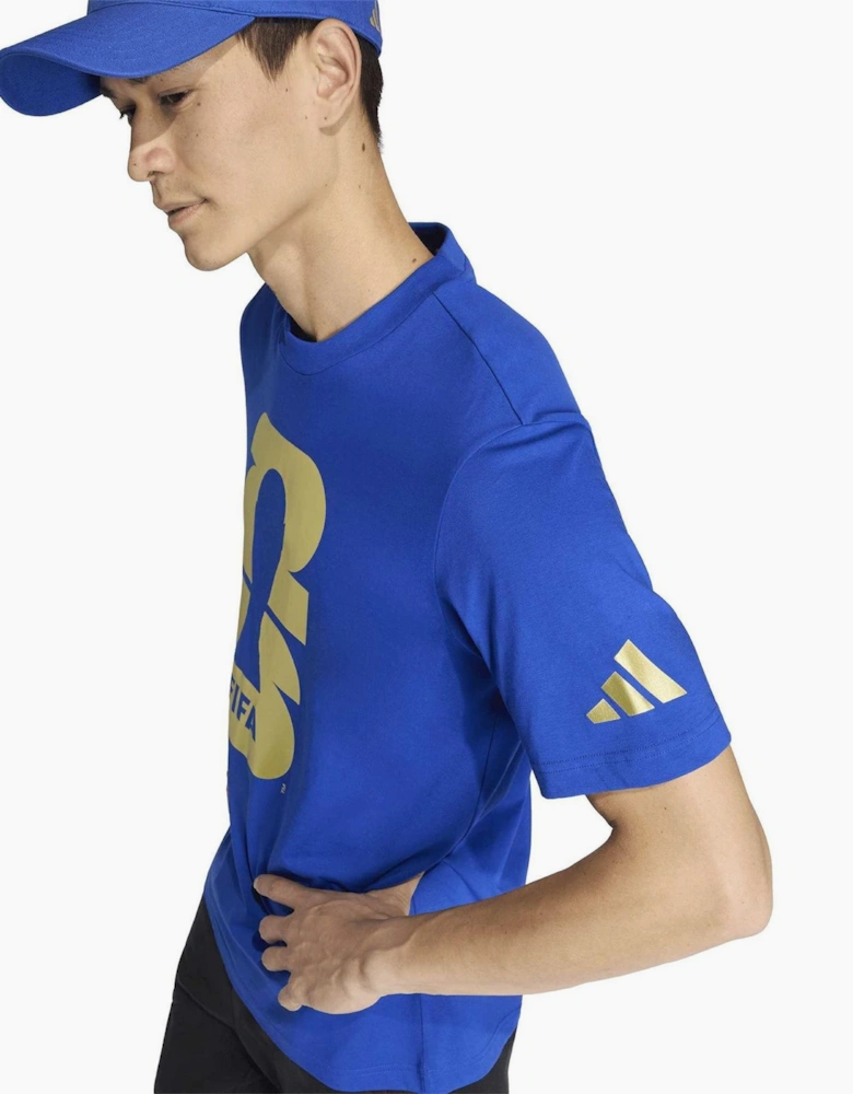 Wordmark Printed Logo Crew Neck Short Sleeve Competition T-Shirt