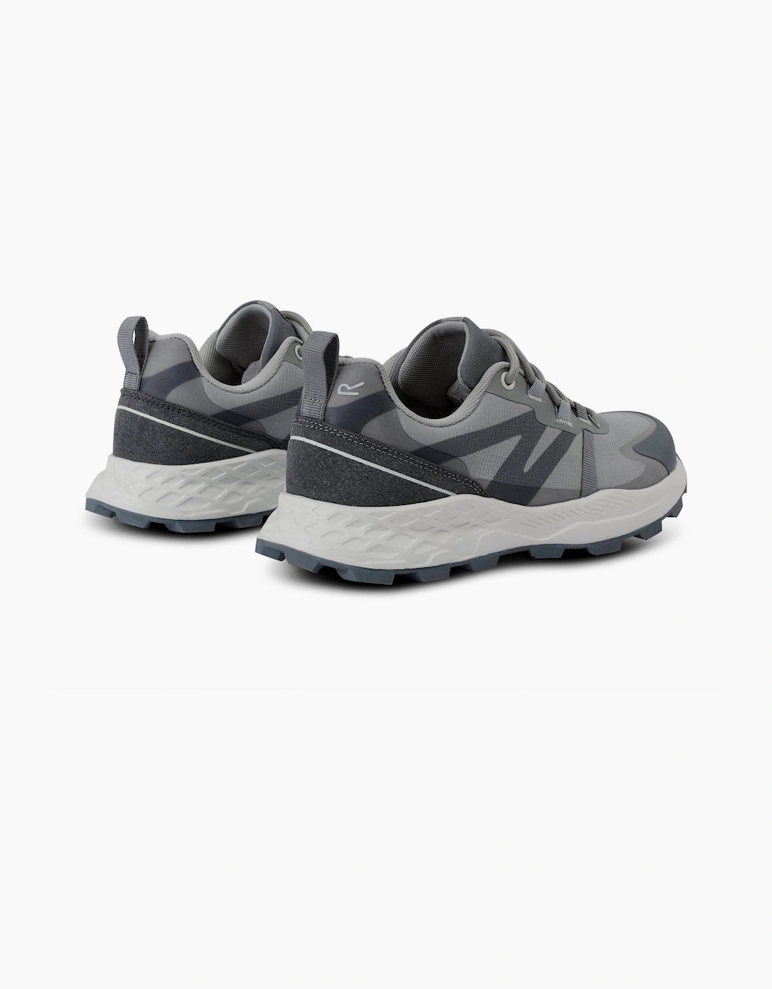 Lace-Up Walking Shoes with Built-In Heel