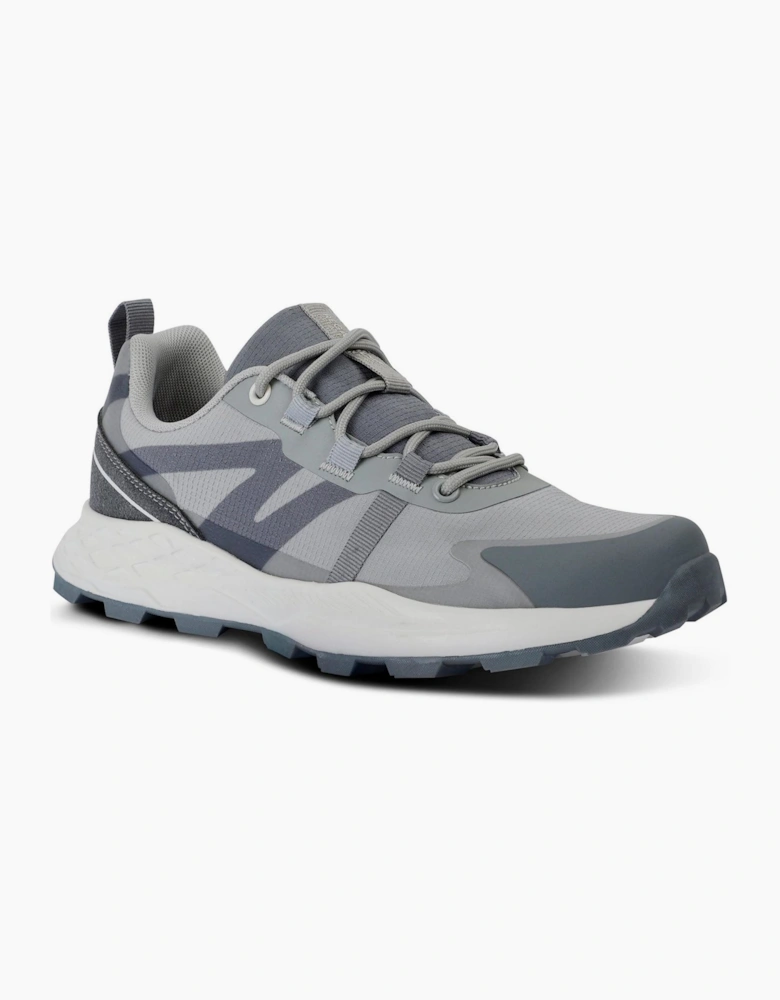 Lace-Up Walking Shoes with Built-In Heel