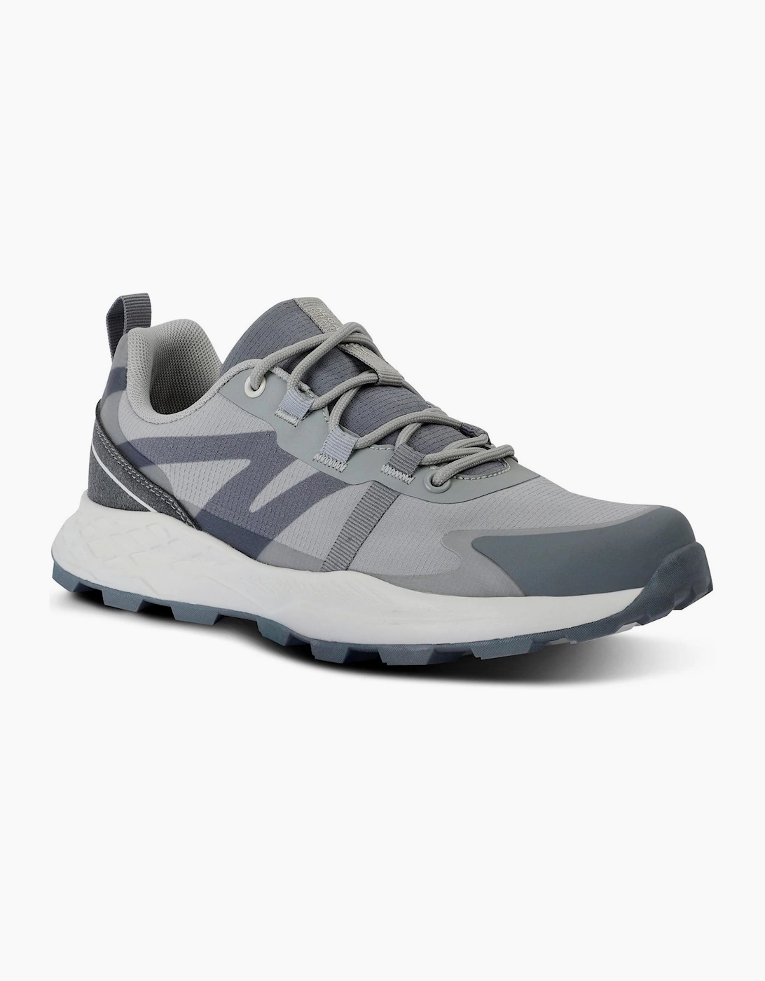 Lace-Up Walking Shoes with Built-In Heel