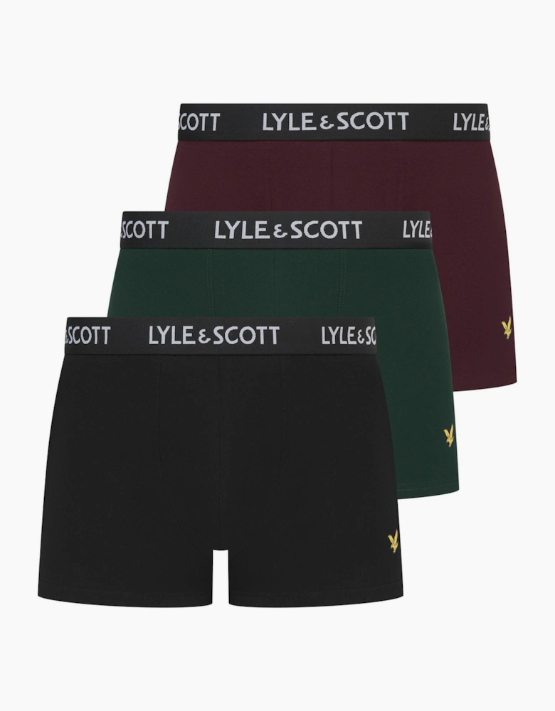 3 Pack Plain Design Trunck with Logo