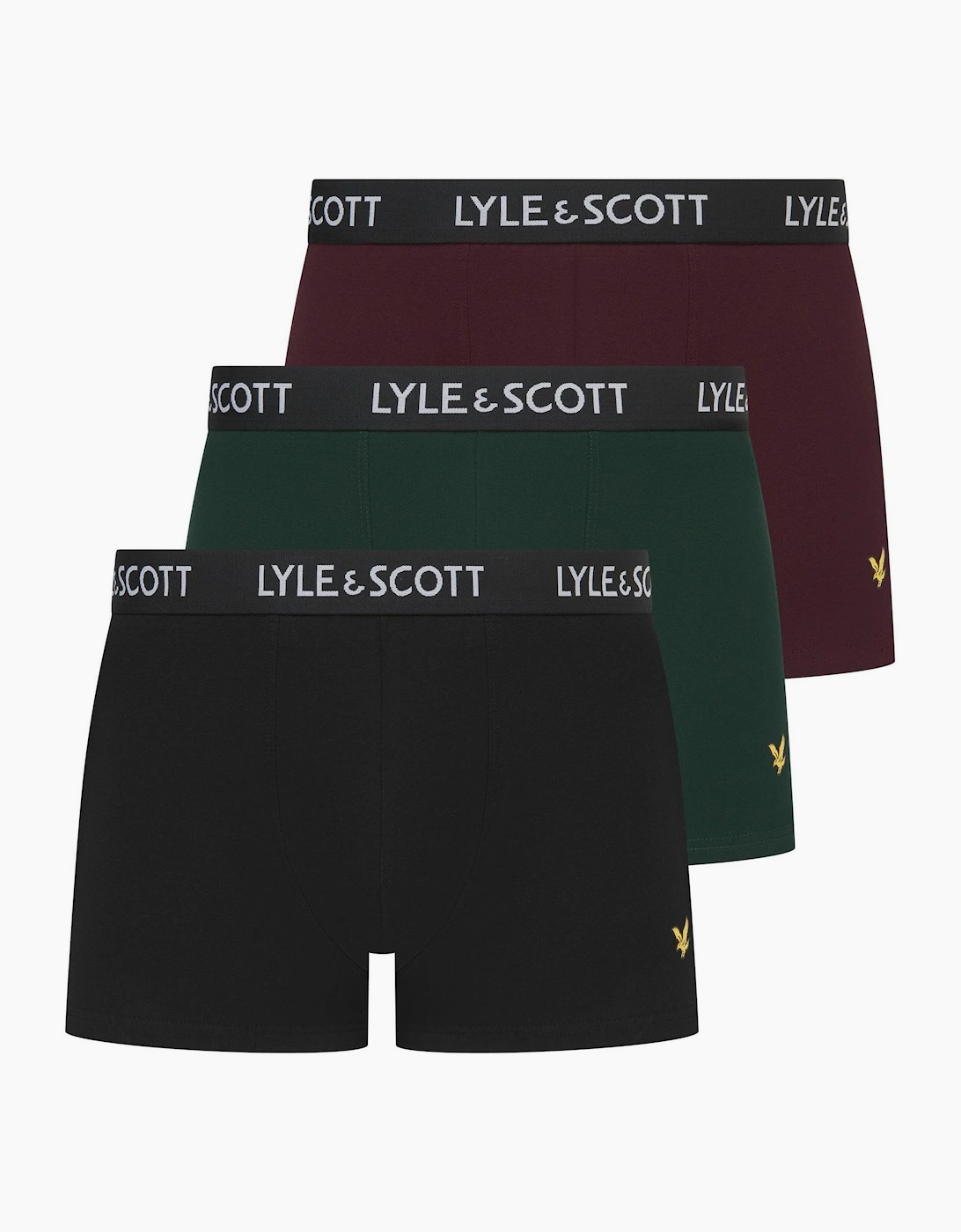 3 Pack Plain Design Trunck with Logo