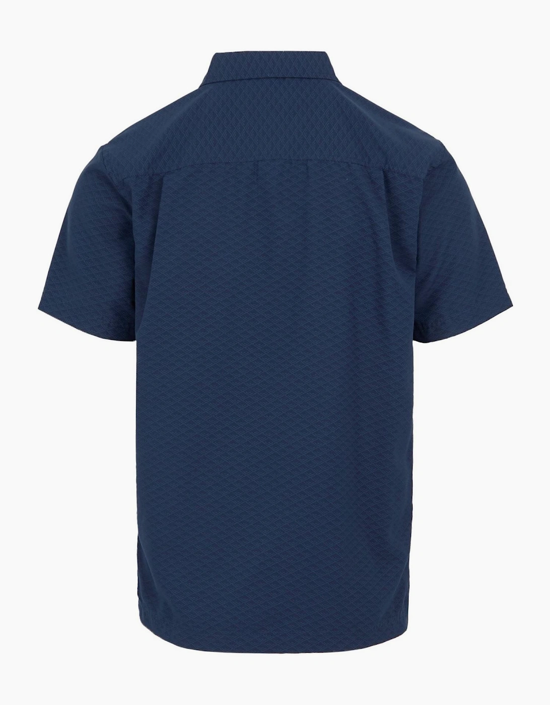 Regular Fit Collared Neck Short Sleeve Shirt with Chest Pocket