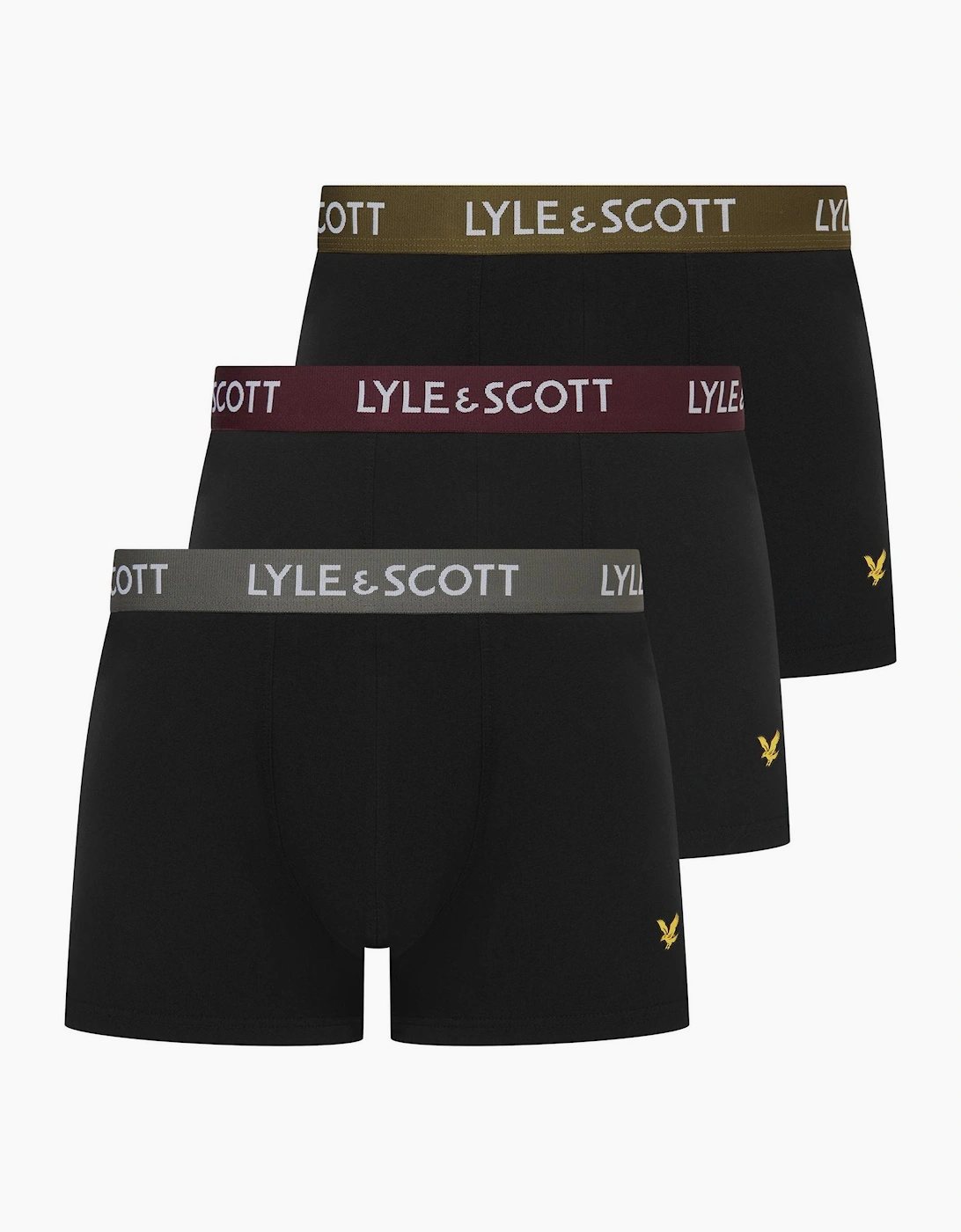 3 Pack Plain Design Trunck with Logo