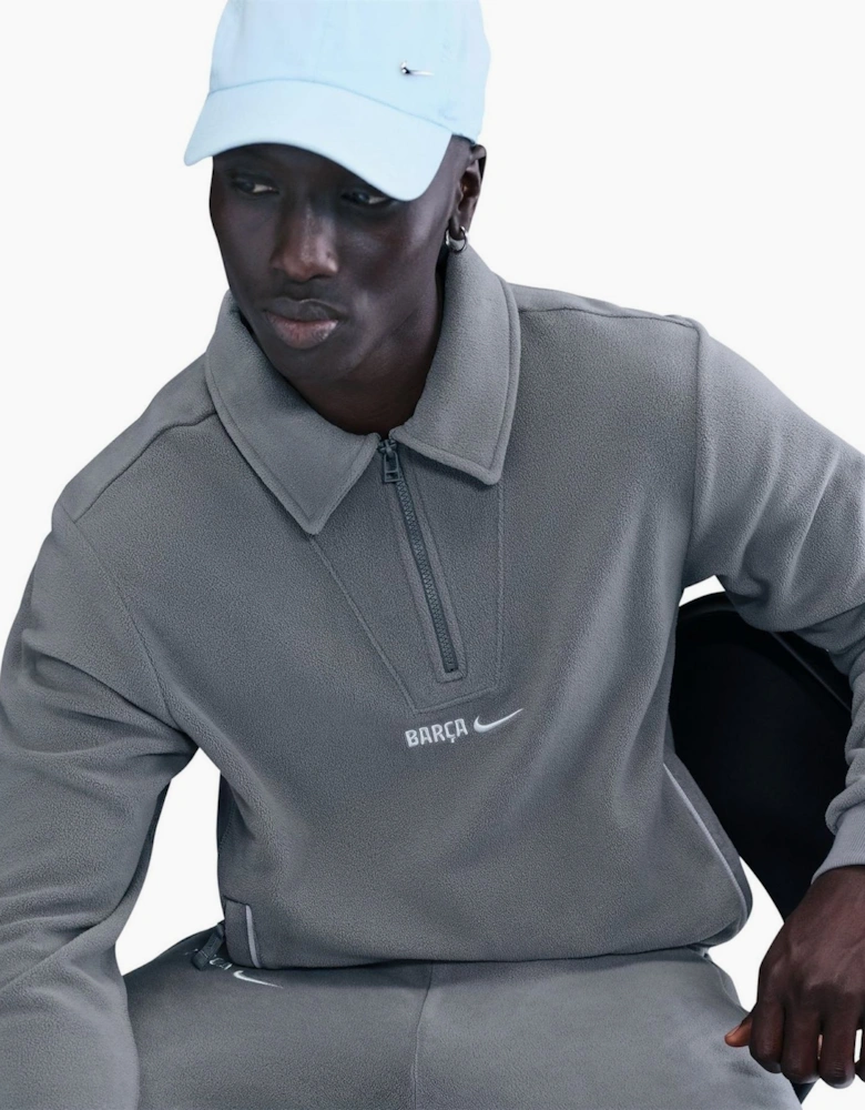 FC Barcelona Therma Fit Logo Collared Drill Top