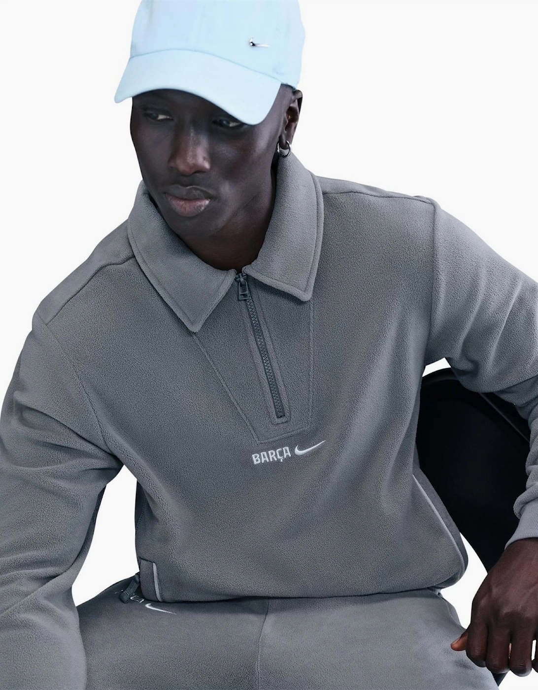 FC Barcelona Therma Fit Logo Collared Drill Top
