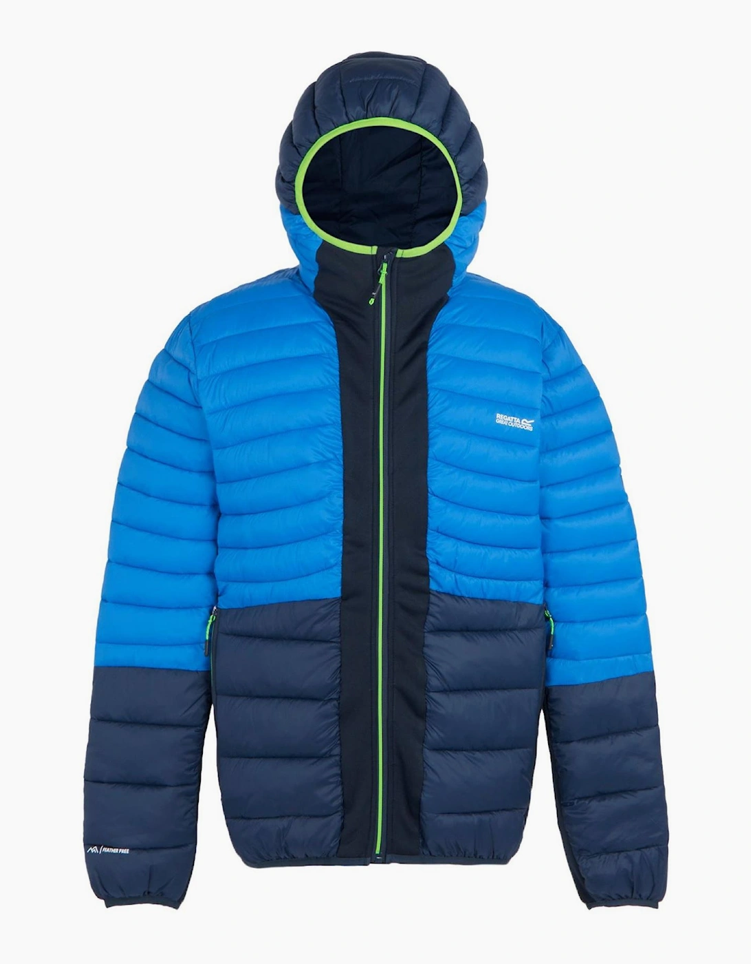 Regatta Men's Hooded Hybrid Puffer Jacket with Zipped Pocket - Blue - Size: 42/Regular