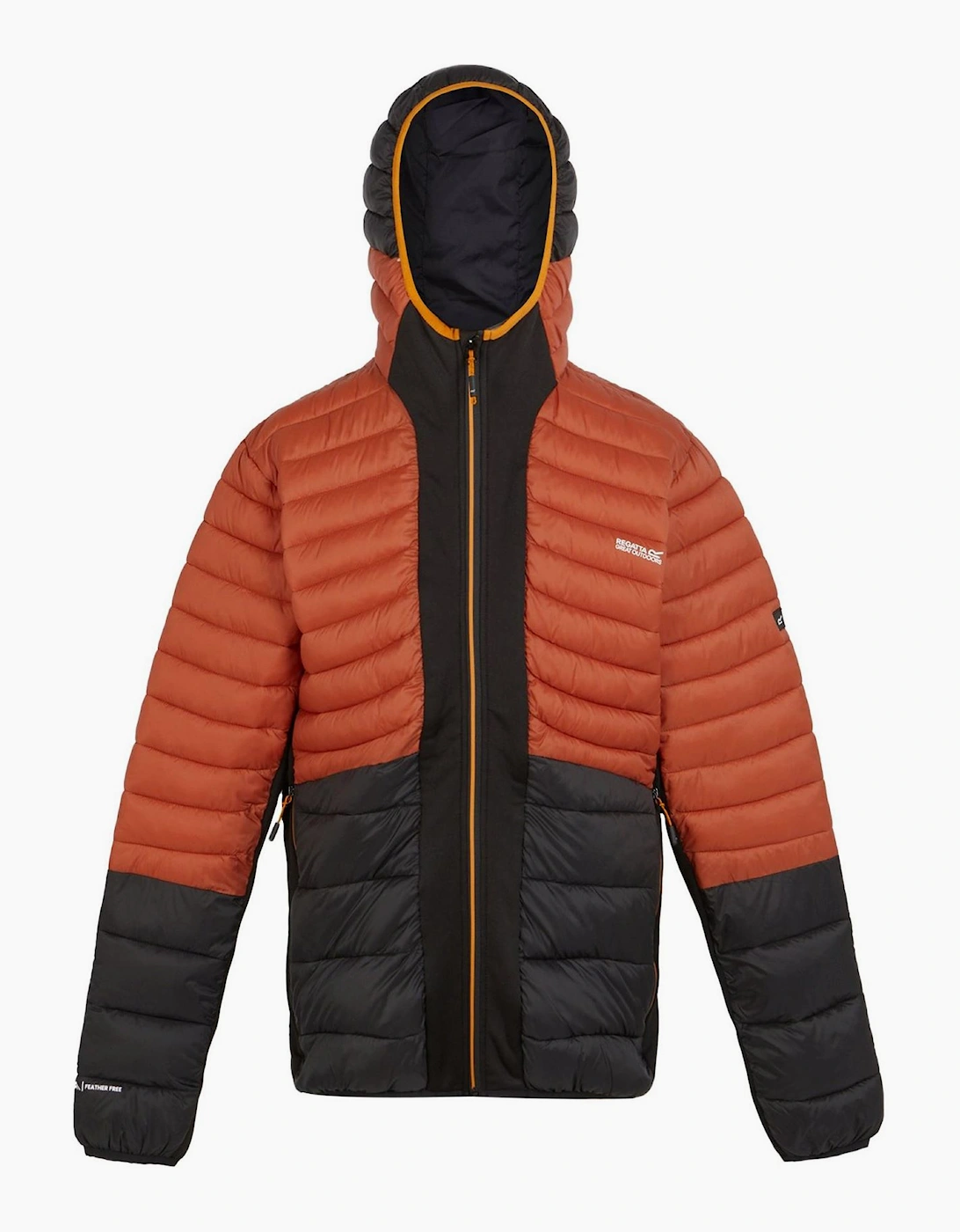 Hooded Hybrid Puffer Jacket with Zipped Pocket