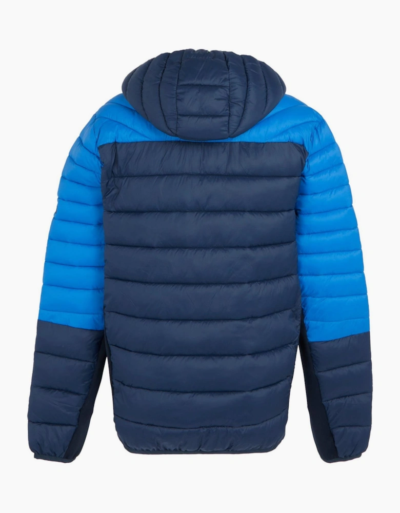 Hooded Hybrid Puffer Jacket with Zipped Pocket