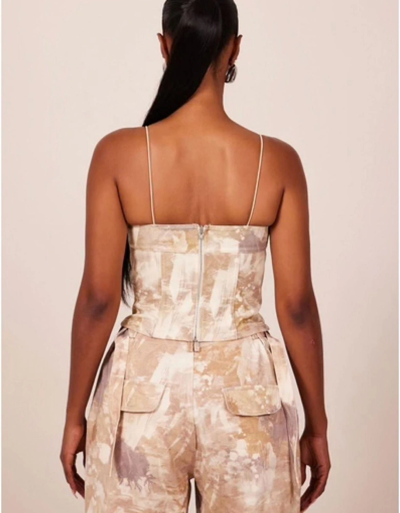 Spaghetti Strap Sweetheart Neck Bustier Corset Top