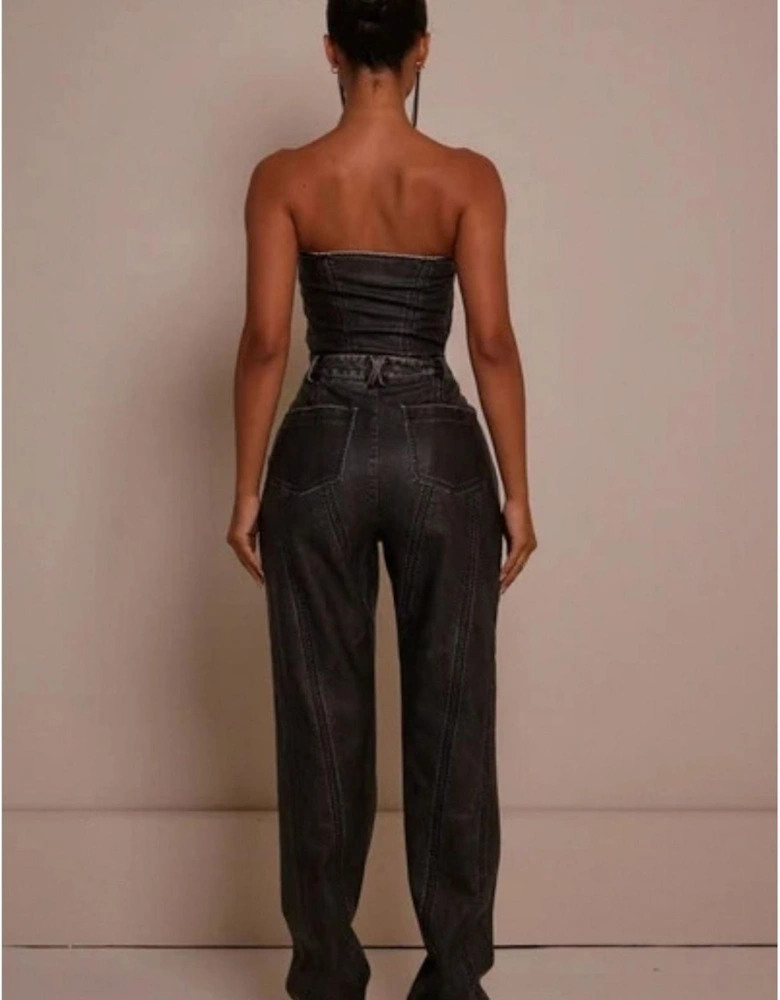 Stitched Detail Slim Fit Corset Top