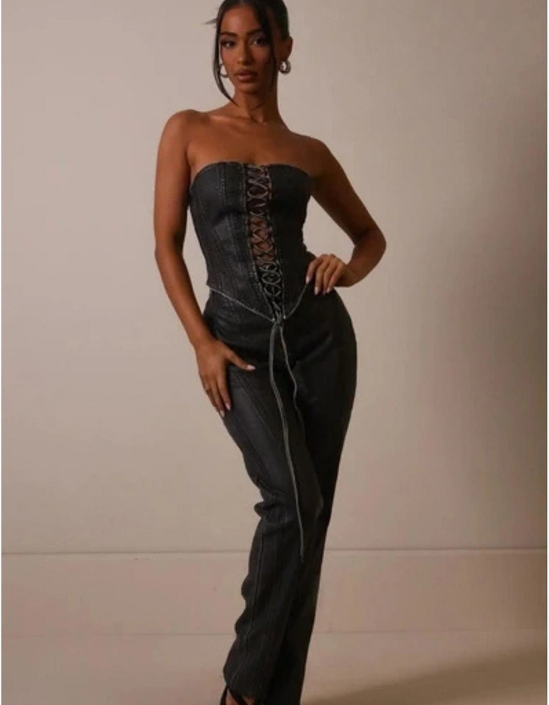 Stitched Detail Slim Fit Corset Top