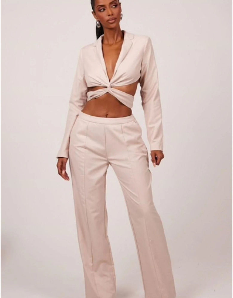 Thea Tie Front Lapel Collared Blazer