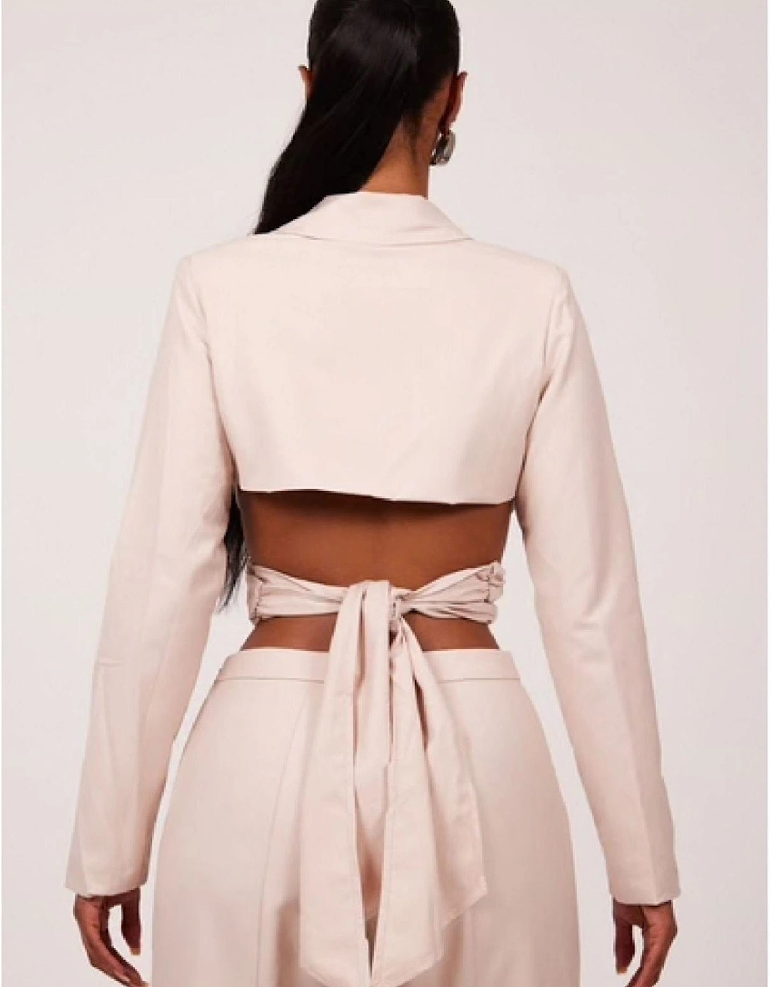 Thea Tie Front Lapel Collared Blazer