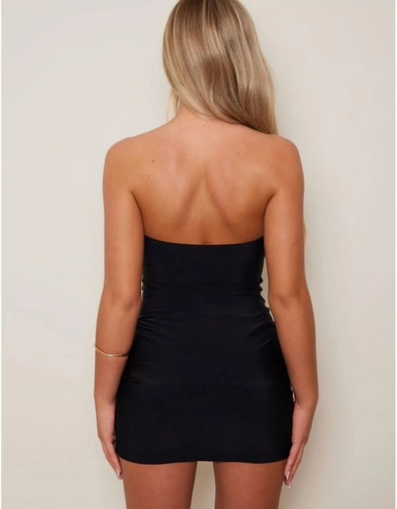 The Ring Front Cut-out Mini Bandeau Dress