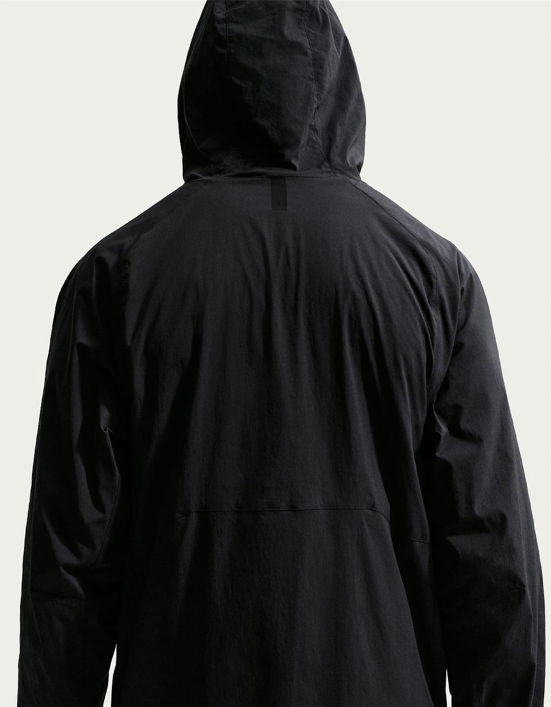 Hooded Windbreaker with Arm Print and Printed Logo