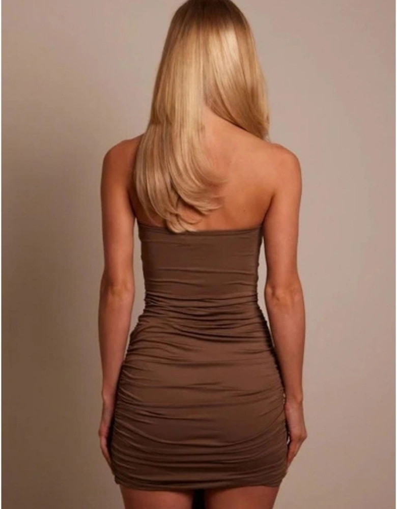 Knot Sleeveless Front Cut-out Mini Bandeau Dress