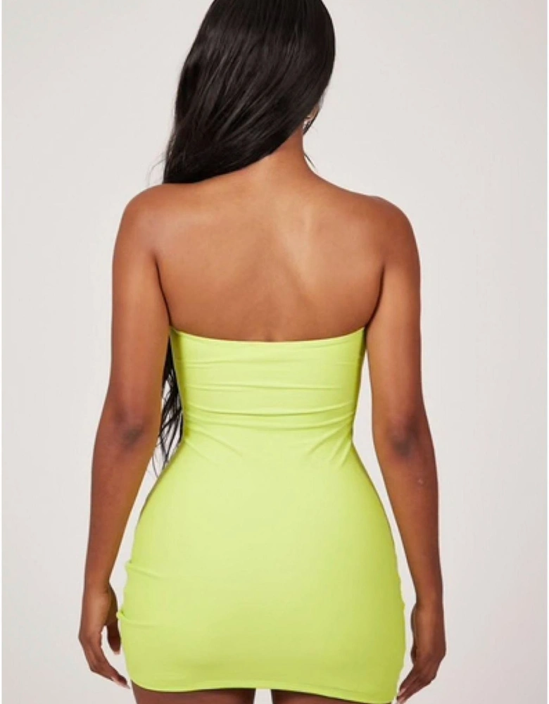 Sleeveless Ruched Cut-out Mini Bodycon Dress