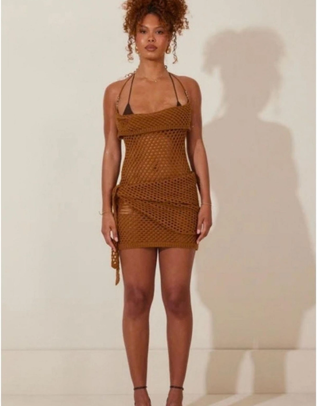 The Dayana Halter Neck Sleeveless Mini Bodycon Dress