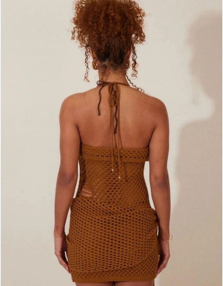 The Dayana Halter Neck Sleeveless Mini Bodycon Dress