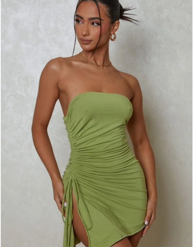 Ruch Slit Sleeveless Mini Bandeau Dress