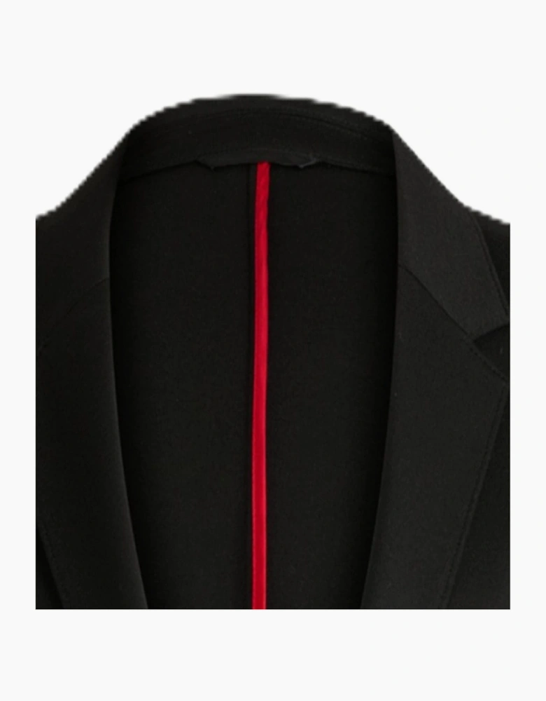 Regular Fit Solid Patterned Notch Collared Blazer