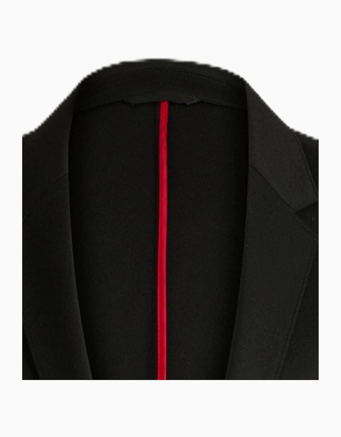 Regular Fit Solid Patterned Notch Collared Blazer