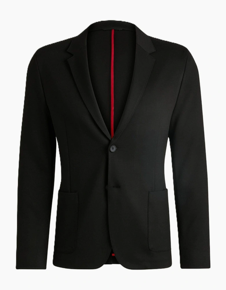 Regular Fit Solid Patterned Notch Collared Blazer