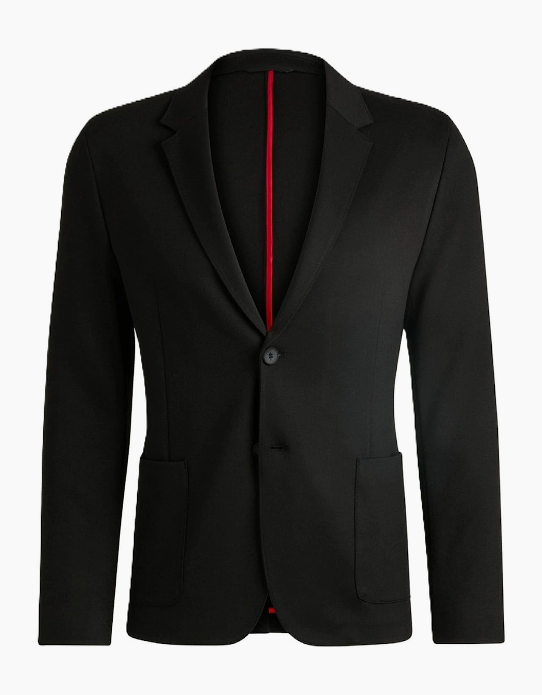 Regular Fit Solid Patterned Notch Collared Blazer