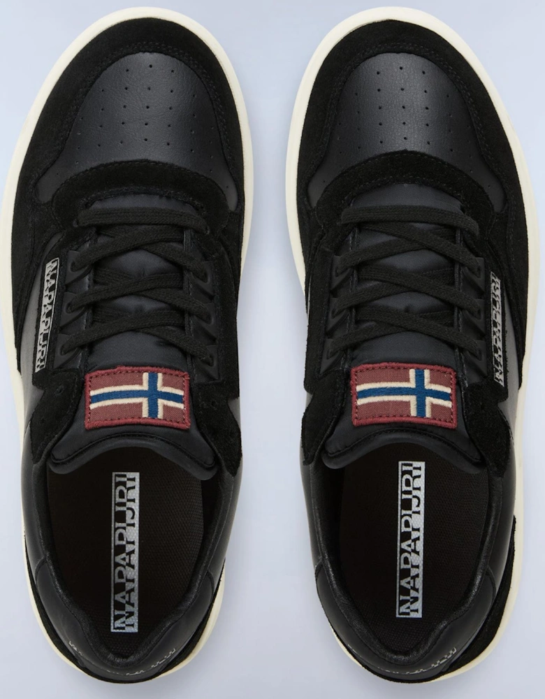 Crux Leather Black/White Sneakers