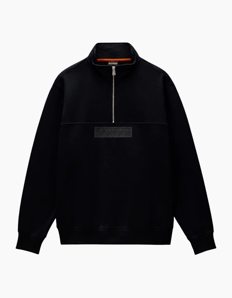 Box Logo Black Quarter Zip Sweatshirt