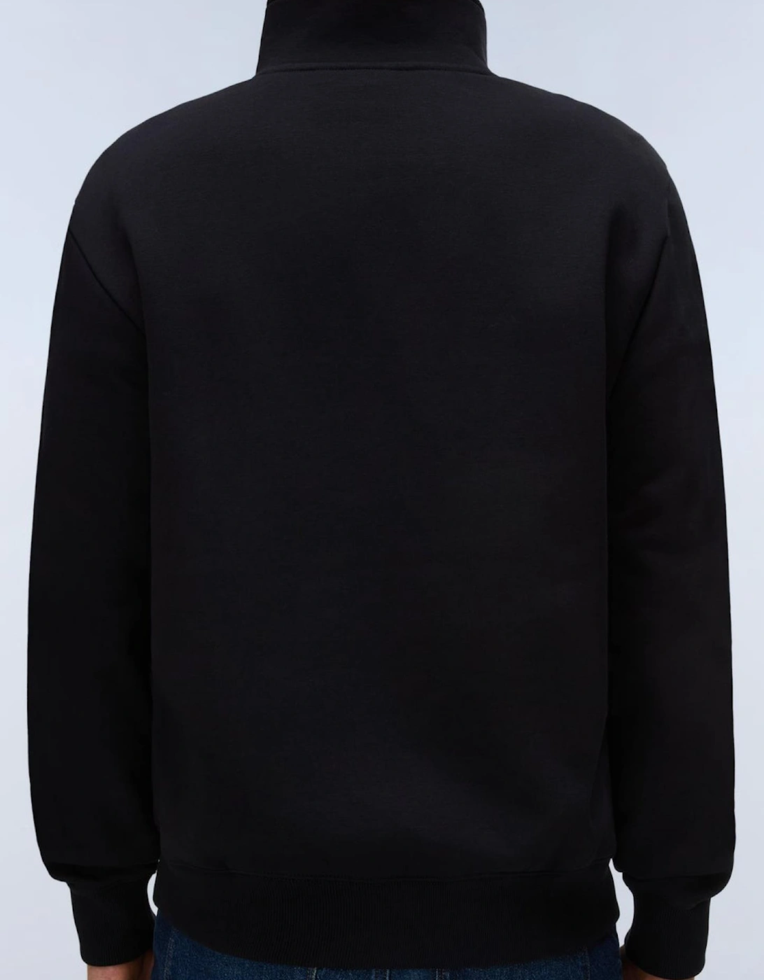 Box Logo Black Quarter Zip Sweatshirt