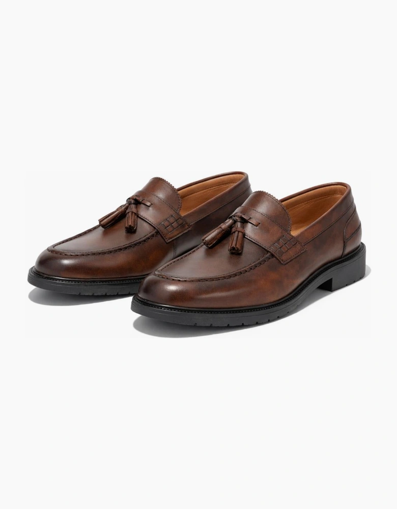 Roamers M059 Mens Loafer Shoes Mid Brown