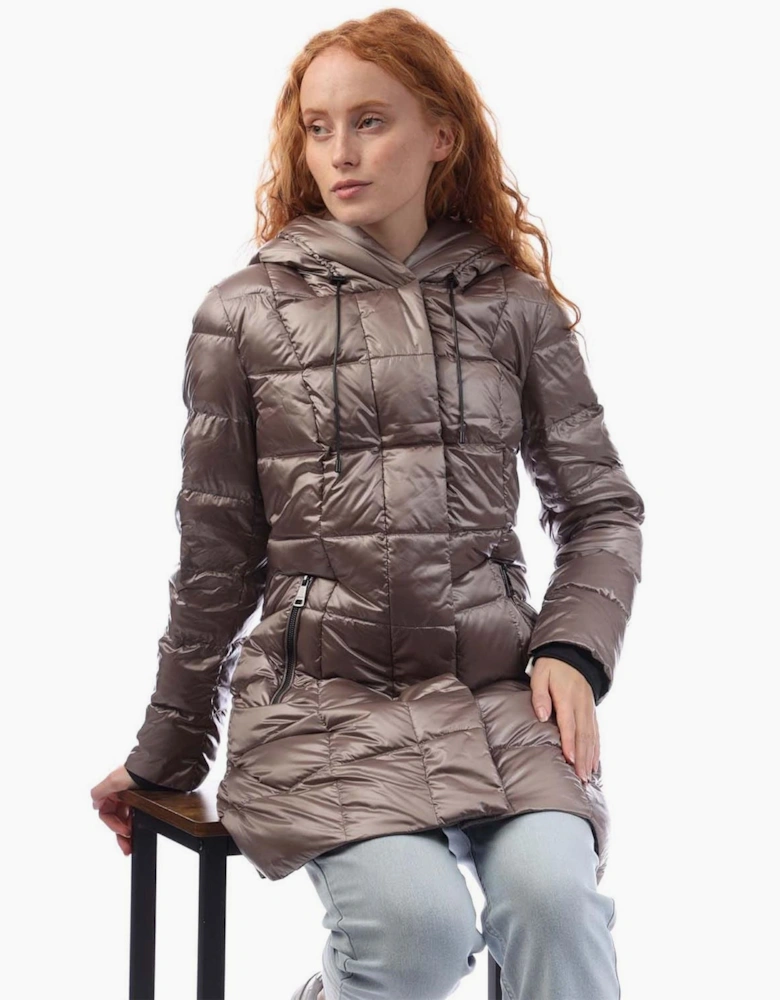Front Down Filled Long Puffer Jacket