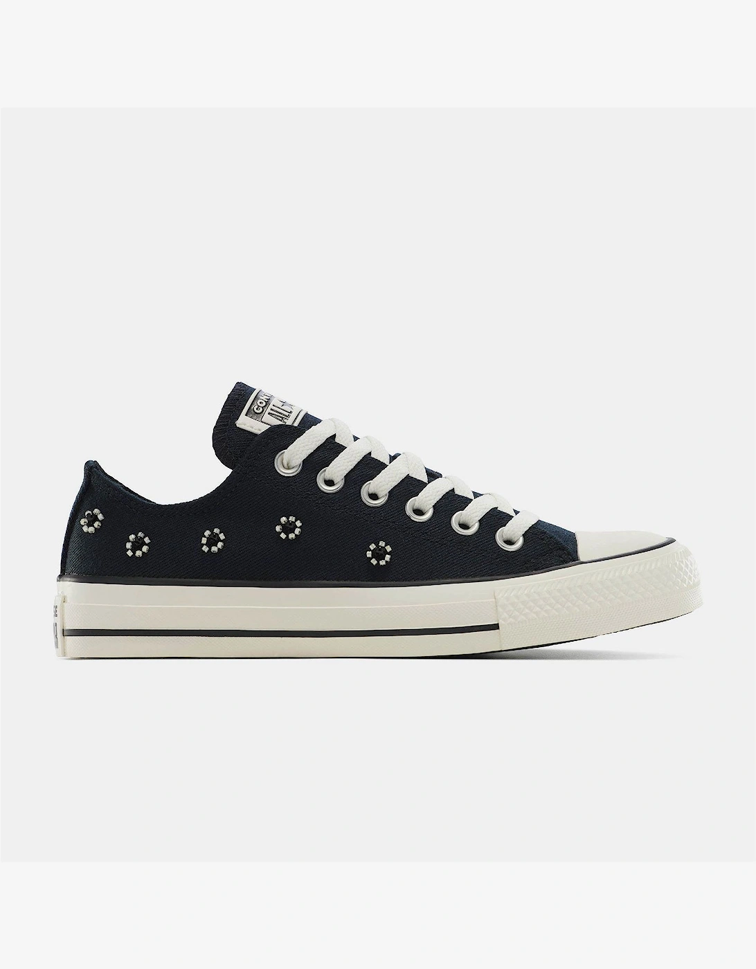 Converse All Star Ox Beads Trainers Black & White, Size: 4 , Schuh - Image 3