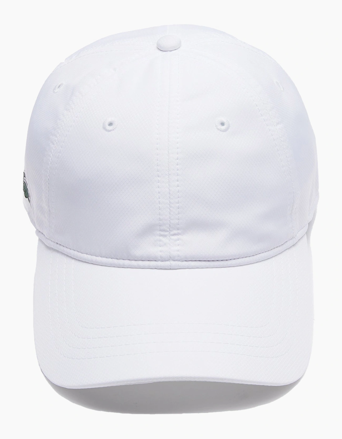 Lacoste Sport Lightweight Diamond Taffeta Baseball Cap White