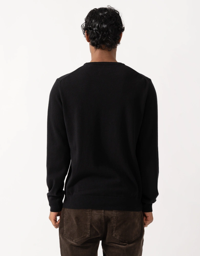 GANT Mens Superfine Lambswool Crew Neck Sweater - 5 Black