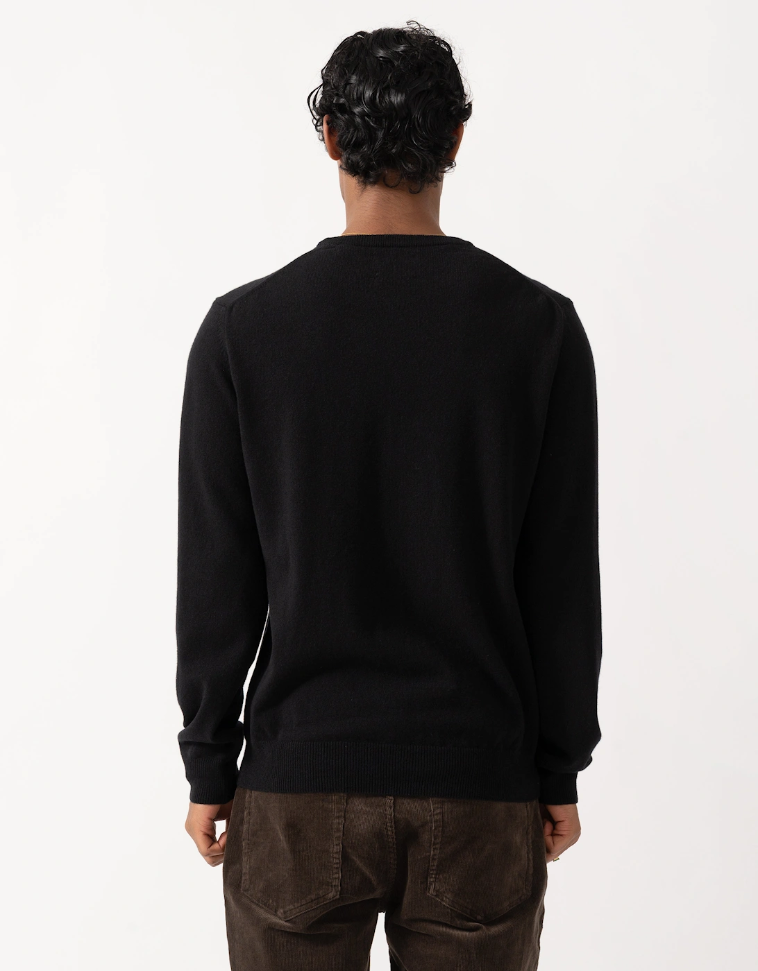 GANT Mens Superfine Lambswool Crew Neck Sweater - 5 Black