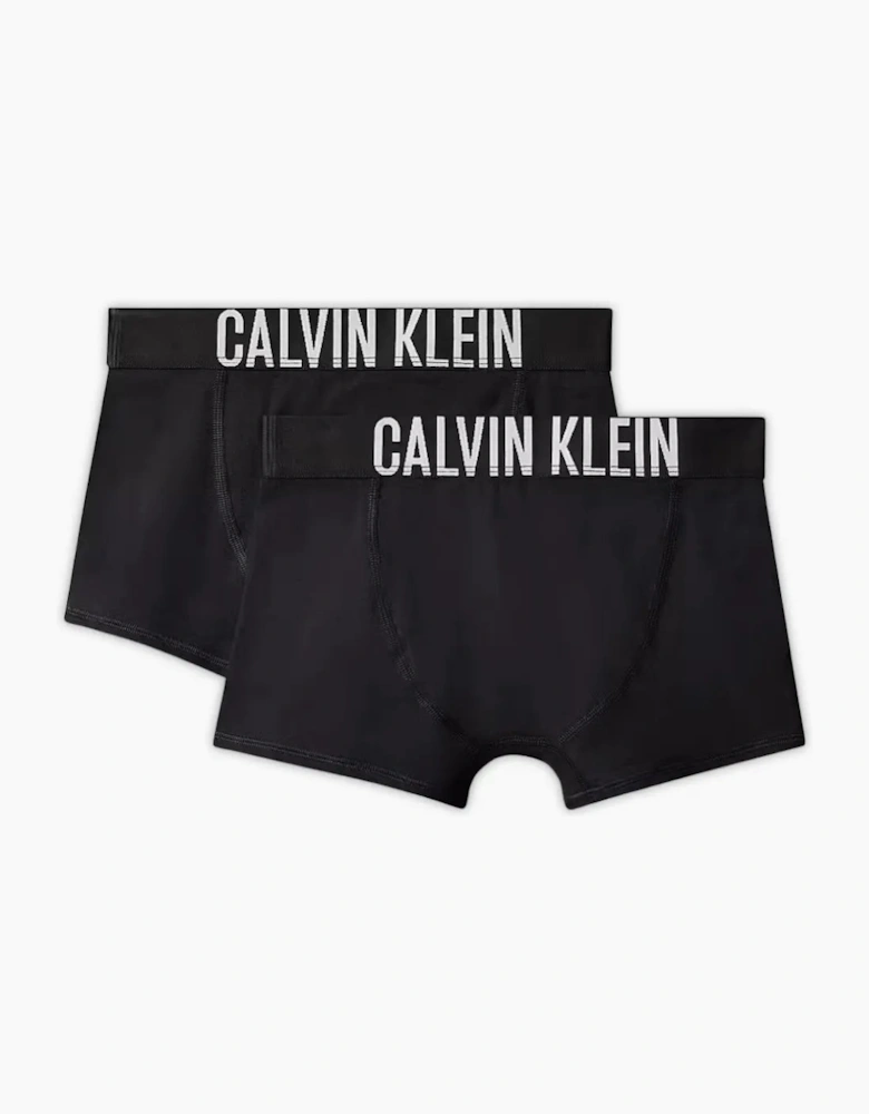 Boys 2-Pack Intense Power Boxer Trunks, Black/white