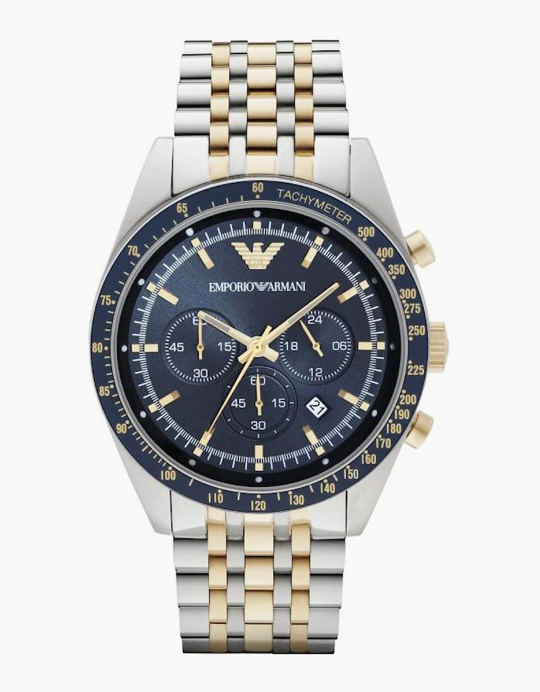 Emporio Armani AR6088 Blue Dial Two Tone Men's Watch